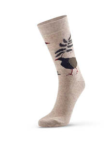 Kiwiana: Takahe Sock - Beige
