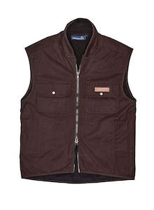 Apparel: Oilskin Vest - Brown