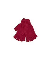 Possum Merino Fingerless Glove - Berry