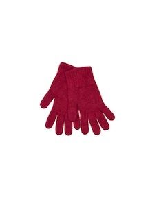 Gloves Beanies: Possum Merino Glove - Berry