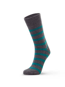 Healthier Feet: Possum Stripe Cushion Sock - Teal