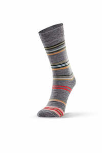 Crew Socks: Horizon Stripe Sock - Grey