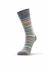 All Socks: Fine Line Stripe Sock - Grey