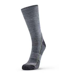 Adventurer Micro Crew Sock - Grey with Green Trim
