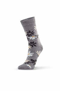 All Socks Excluding 3 Pack: Daisy Bloom Sock - Grey
