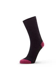 All: Possum Rib Sock (Womens Fit) - Fuchsia