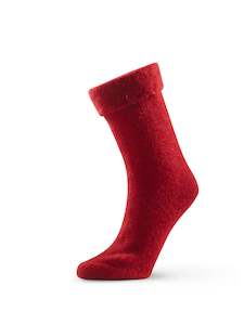 All: Possum Merino Bed Socks - Berry