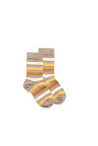 All: Kids Wide Stripe Sock - Fawn