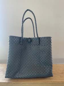 Hand Woven Bags: Hand Woven Tote Bag XXL - Dark Grey
