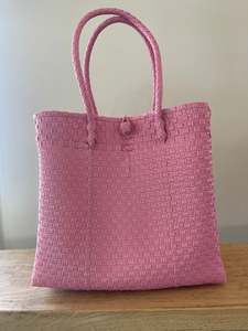 Hand Woven Tote Bag XXL - Baby Pink