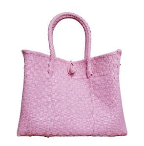 Hand Woven Tote Bag XL - Soft Pink