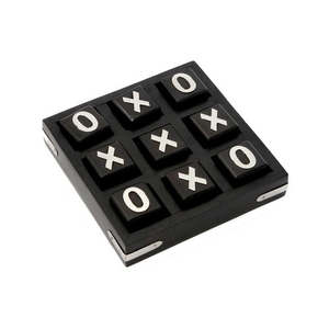 Office Desktop: Wooden Tic Tac Toe - Black