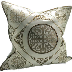 New Arrivals: White/Gold Detail - Cushion Cover