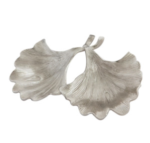 Ornaments: Silver Twin Leaf Dish