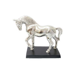 Ornaments: Silver Horse Statue
