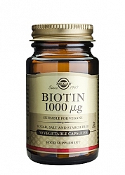 Products: Solgar Biotin 1000ug Capsules 50