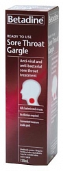 Products: Betadine Sore Throat Ready to use Gargle 120ml