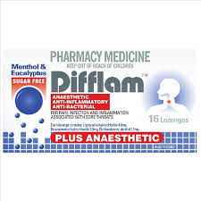 Difflam PLUS ANAESTHETIC Lozenges - MENTHOL & EUCALYPTUS 16