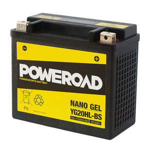YG20HL-BS Non-DG Nano Gel Battery Poweroad. Alt: YTX20HL-BS ^ (CYG20HLBS)