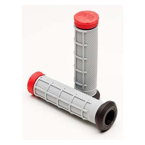 Red/Grey Tri Density ATV Grips 1/2 Waffle ProTaper (PT024866)