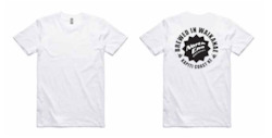 'Brewed in Waikanae' Printed Tee - White