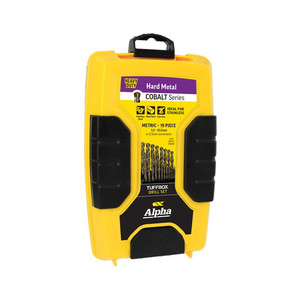 Products: Alpha Tuffbox Drill Set Cobalt Metric 1.0-10mm 19pc N.E.W Supplies