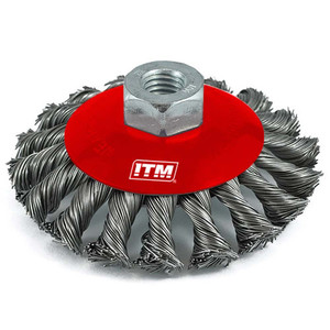 ITM Twist Knot Bevel Brush Stainless Steel 100mm N.E.W Supplies