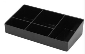 Zen 5 Compartment Sachet Tray, Black