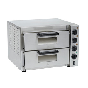 Commercial oven: BakerMax Compact Countertop Double Deck Electric Pizza Oven EP-2T/15