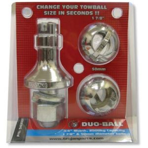 Trailer Parts: TROJAN DUO-BALL TOW BALL KIT 3/4 SHANK