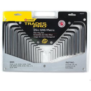 TRADES PRO HEX KEY SET 25PC