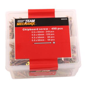 490PC ASSORTMENT SCREWS