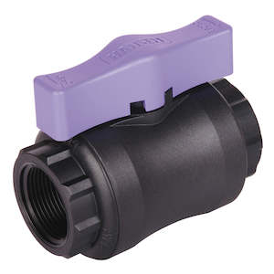 Effluent: Lilac Handle Ball Valve for Grey Water Applications