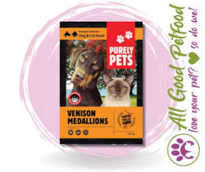 Frontpage: Purely Pets Venison Medallions 1kg / IN STORE ONLY