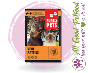 Frontpage: Purely Pets Veal Patties 1kg / IN STORE ONLY