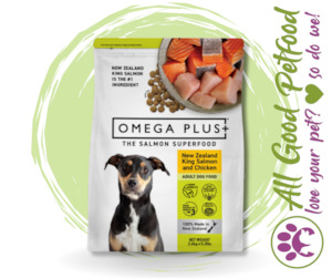 Frontpage: INTRODUCTORY SALE -- 20% OFF -- Omega Plus Salmon & Chicken Dry Dog Food - 7kg