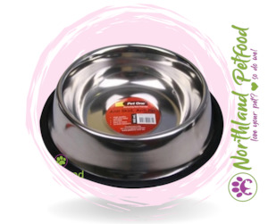 Cat Accessories: Pet One Stainless Steel Bowl [Anti Skid Anti Tip]