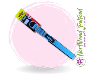 Puppy Accessories: Pet One Comfy Adjustable Padded Collar - Aqua
