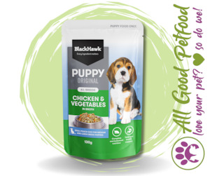 Puppy Food: BlackHawk Puppy Wet Chicken 130g