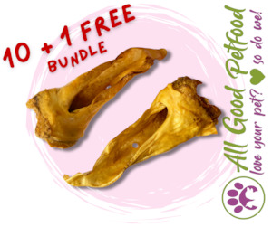 NATURA Smokey Venison Ears Bundle - 10 + 1 FREE!