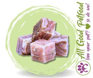 Natura Raw Lamb Tripe Cubes in 1kg  bags/ IN STORE ONLY