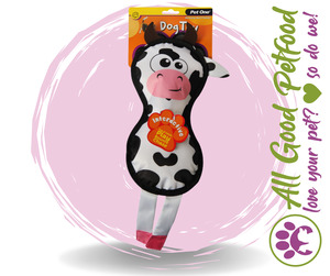 New: Dog Toy Cow With Squeaker