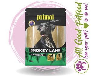 New: Primal Smokey Lamb Dog Treat Chews