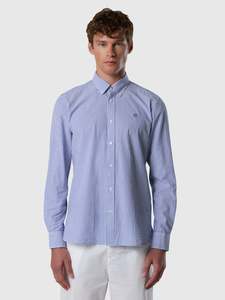 Apparel: Striped seersucker shirt
