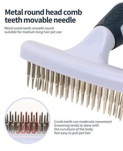 Shear Magic: Maximilian Double Row Dematting Rake - Light Blue