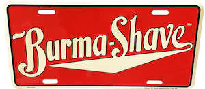 Products: Burma-Shave License Plate