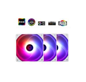 ThermalRight 3 Pack TL-C12W-S 120mm ARGB White Case Cooler Fan