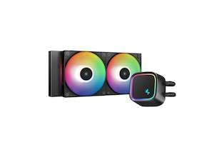 Liquid Cooling: DeepCool LE500 240mm AIO Water Cooling Kit with 2x 120mm Static LED Fans