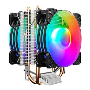 Air Cooling: COOLMOON P22 RGB 3Pin Dual Fan CPU Air Cooler