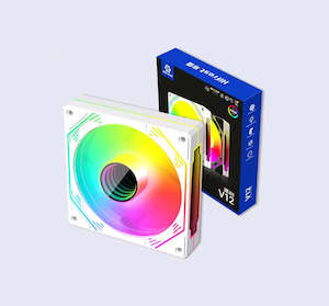 COOLMOON V12 White 120mm ARGB LED PWN PC Case Fan